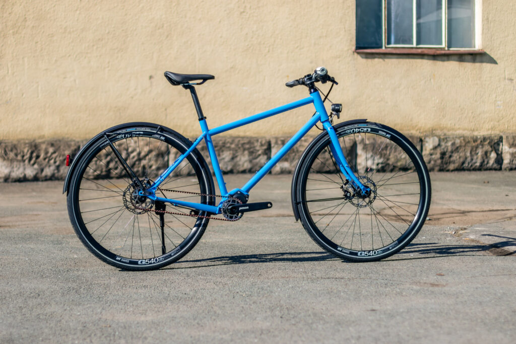 blaues Fahrrad